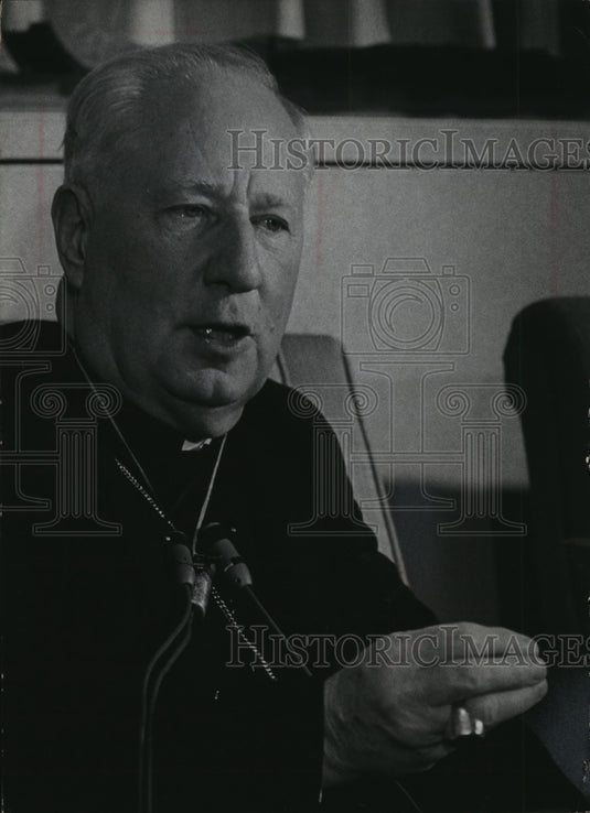 1957 Press Photo Archbishop William E. Cousins of Milwaukee - mja88566