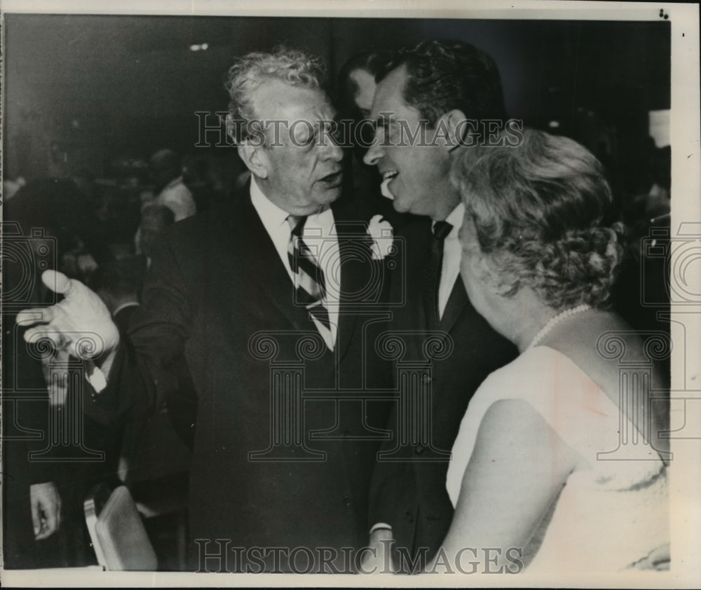 1969 Press Photo Senator Everett Dirksen & Vice President Nixon at a fundraiser- Historic Images
