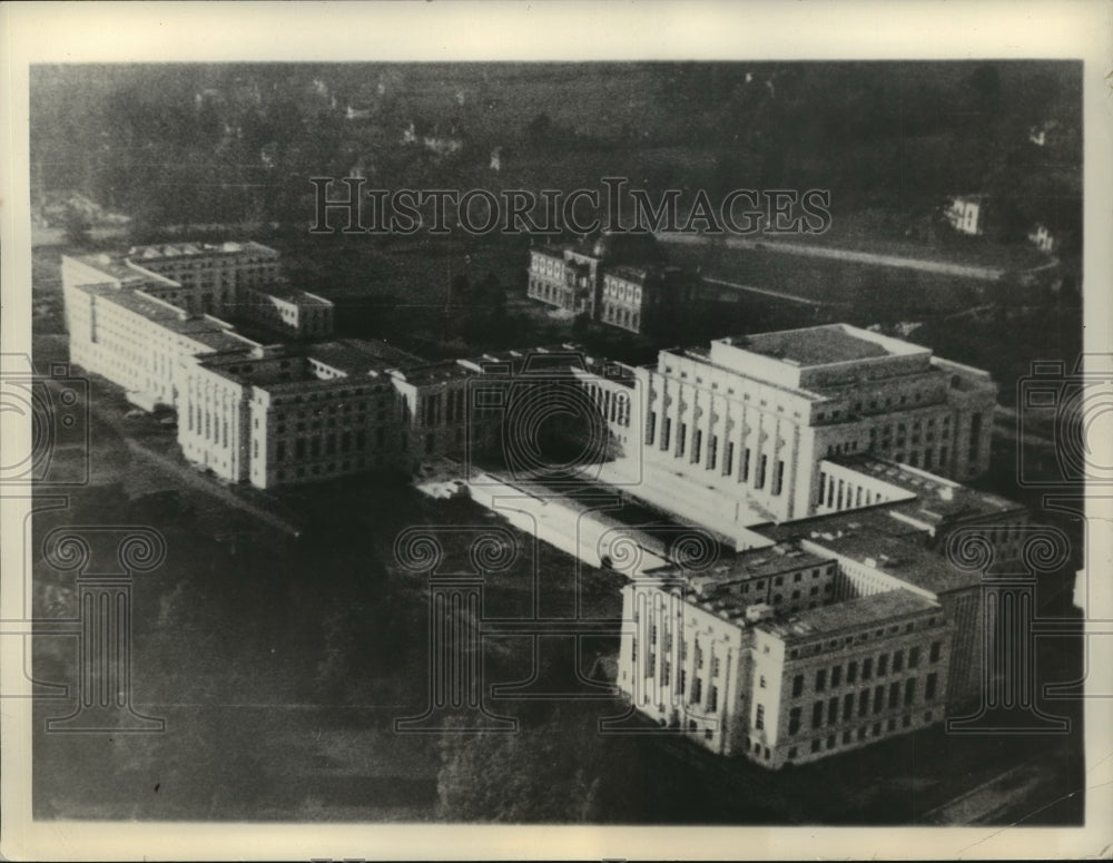 1936 Press Photo Aerial view of building in Geneva, Switzerland - mja92672- Historic Images