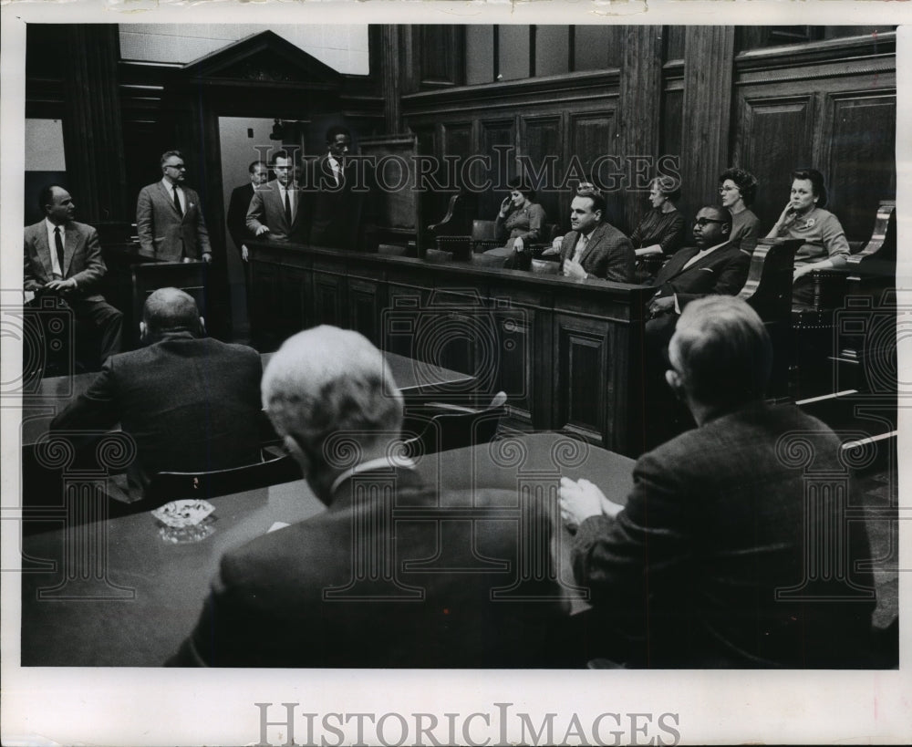 1965 Press Photo Suspended Detective Harry Daniels found guilty on one count.