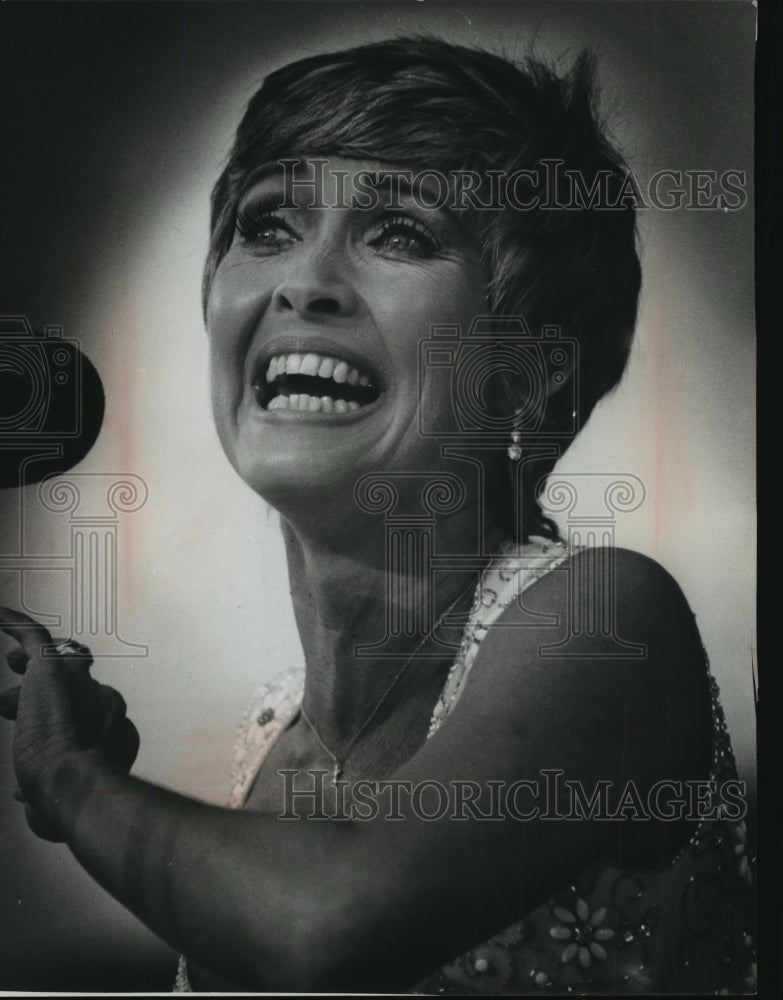 1970 Press Photo Jane Powell at the grandstand show at the State Fair, Wisconsin- Historic Images