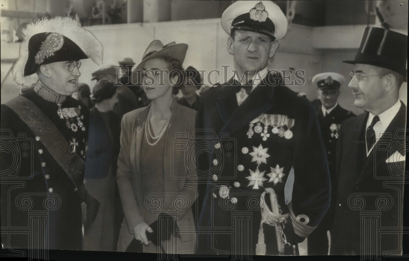Load image into Gallery viewer, 1939 Press Photo Crown Prince Frederick and Princess Ingrid Visit United States
