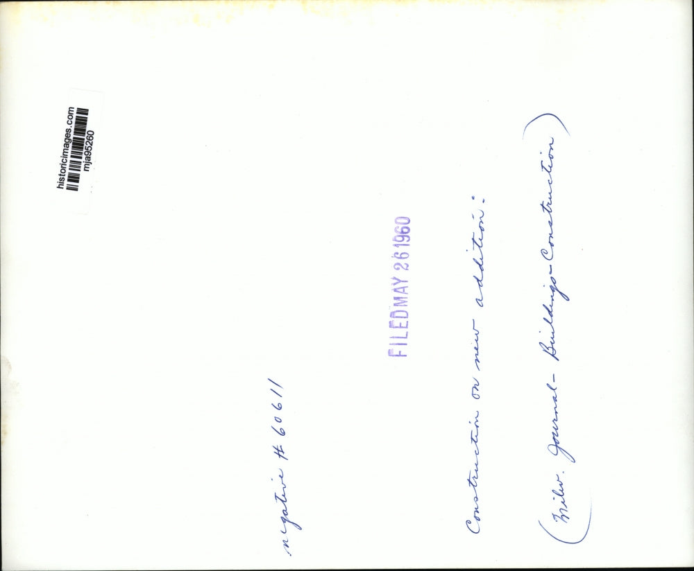 1960 Press Photo Construction on New Wing of the Milwaukee Journal Building