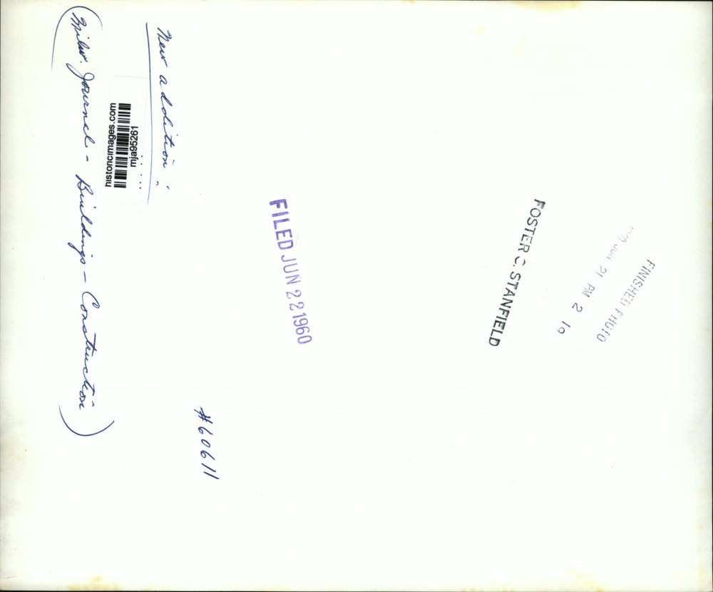 1960 Press Photo Construction on New Addition to the Milwaukee Journal Building