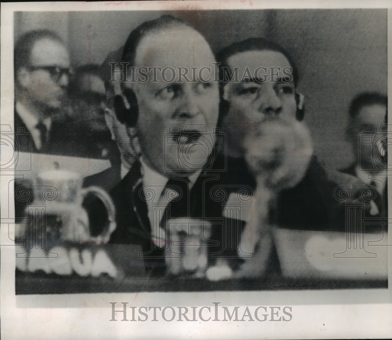 Load image into Gallery viewer, 1968 Press Photo C. Douglas Dillon yawns at conference in Punta de Este, Uruguay
