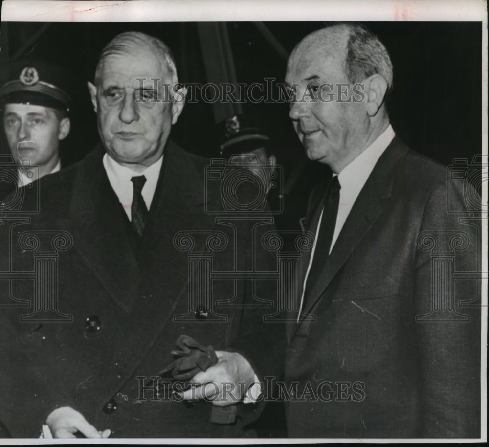 1963 Press Photo French President de Gaulle, Secretary of State Rusk, Washington