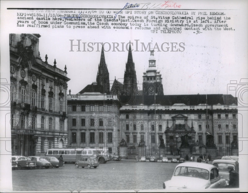 Load image into Gallery viewer, 1964 Press Photo Saint Vitus Cathedral spires in Prague - mja95783

