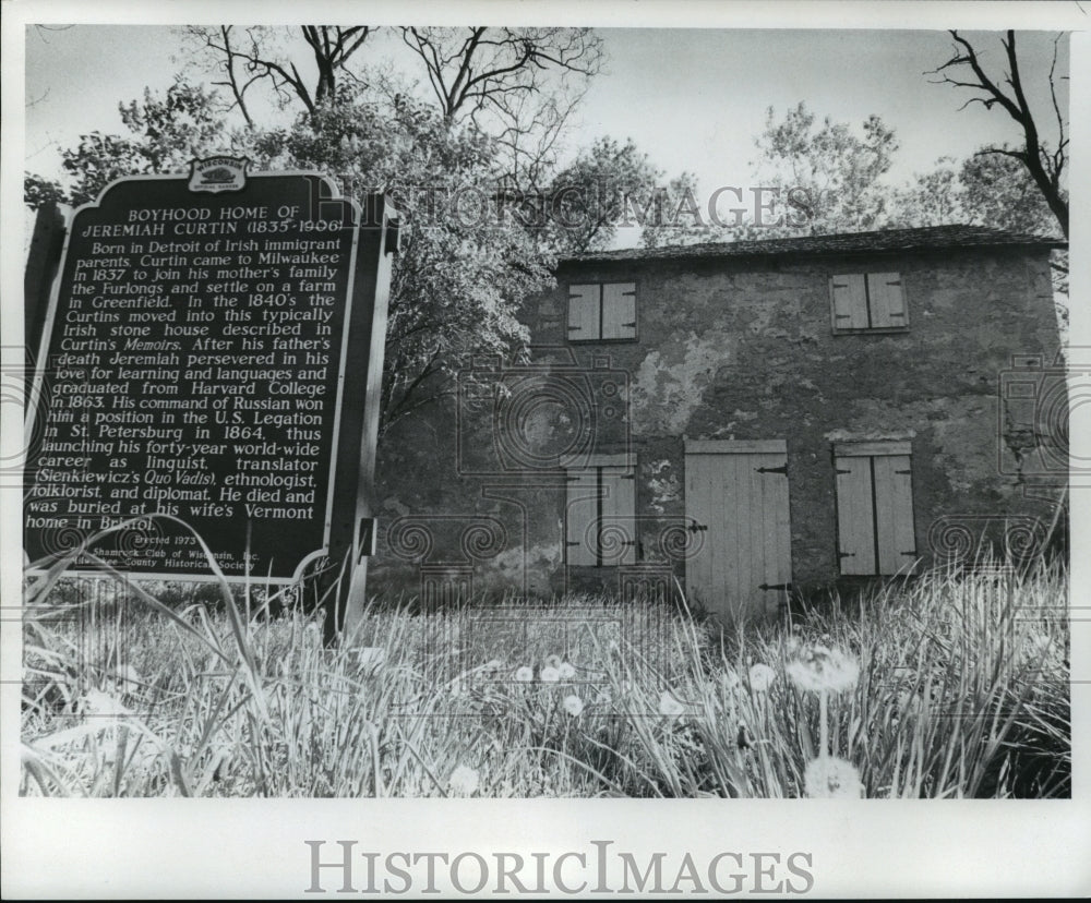 1976 Press Photo Boyhood Home of Linguist and Translator Jeremiah Curtin