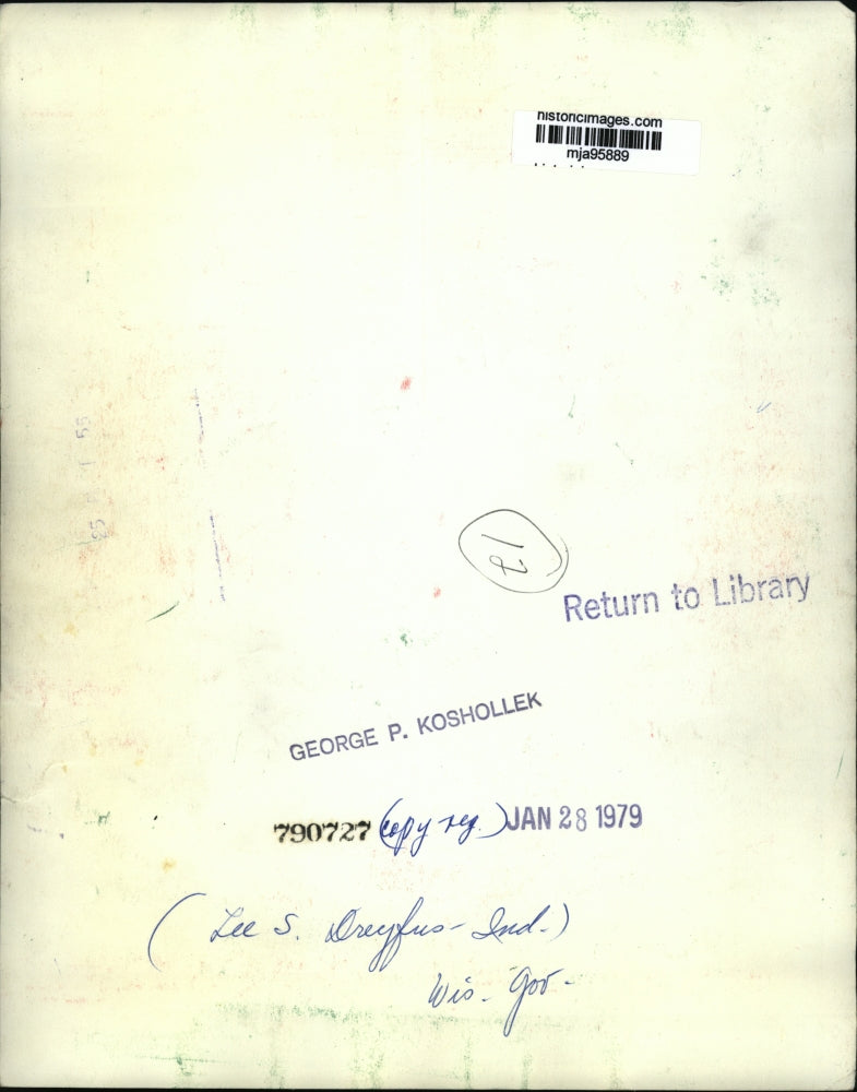 1979 Press Photo Lee S. Dreyfus Wisconsin Governor - mja95889