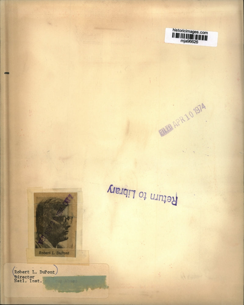 1974 Press Photo Robert L. DuPont, director of National Institution - mja96626