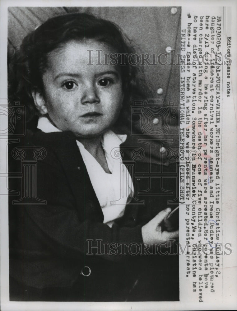 1961 Press Photo Christine Dudley after court hearing, Virginia- Historic Images