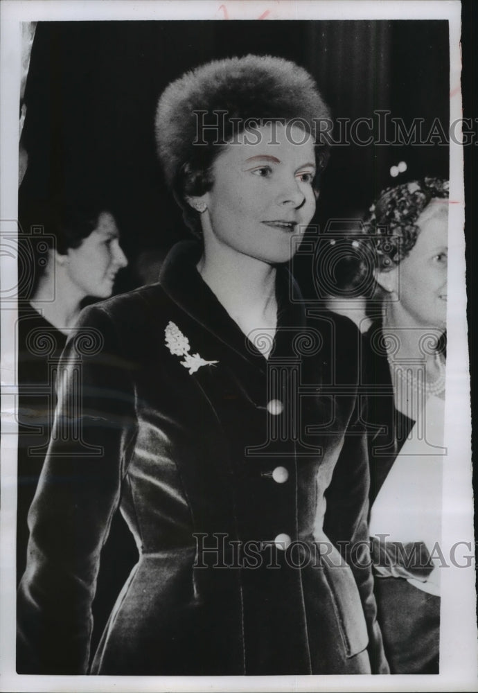 1955 Press Photo Lady Eden, wife of the British Prime Minister, at a reception- Historic Images