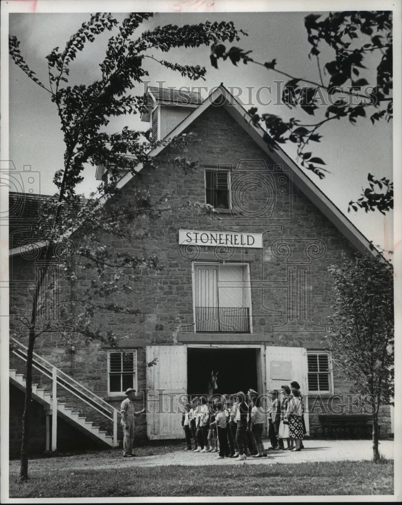 1960 Press Photo Stonefield village part of Nelson Dewey state park, museums