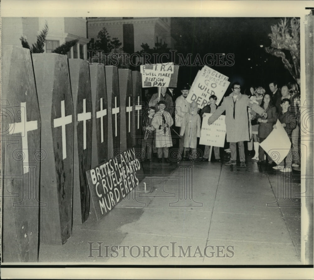 1972 Press Photo Members of the Irish Cultural League march in San Francisco- Historic Images