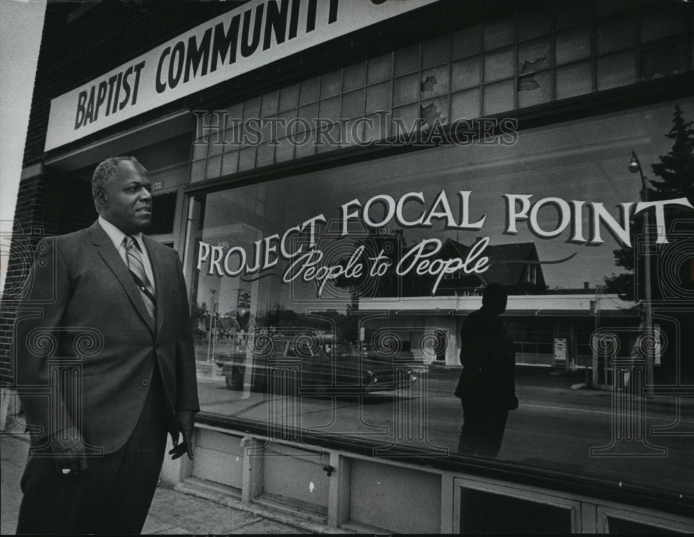 1971 Press Photo Baptist Inner City Director Reverend Andrew J. Downing