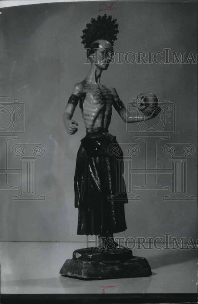1967 Press Photo A statue of San Pedro de Alcantara, founder of the Franciscans