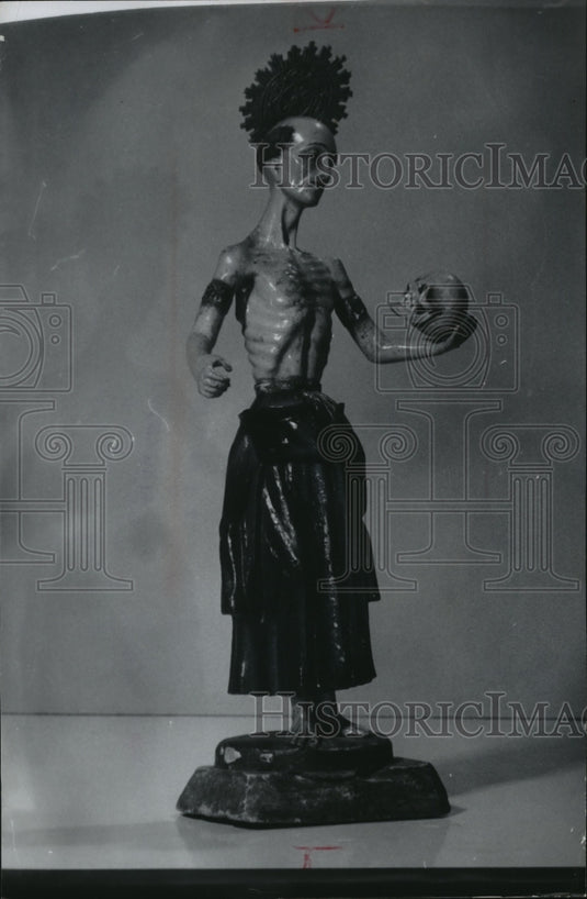 1967 Press Photo A statue of San Pedro de Alcantara, founder of the Franciscans
