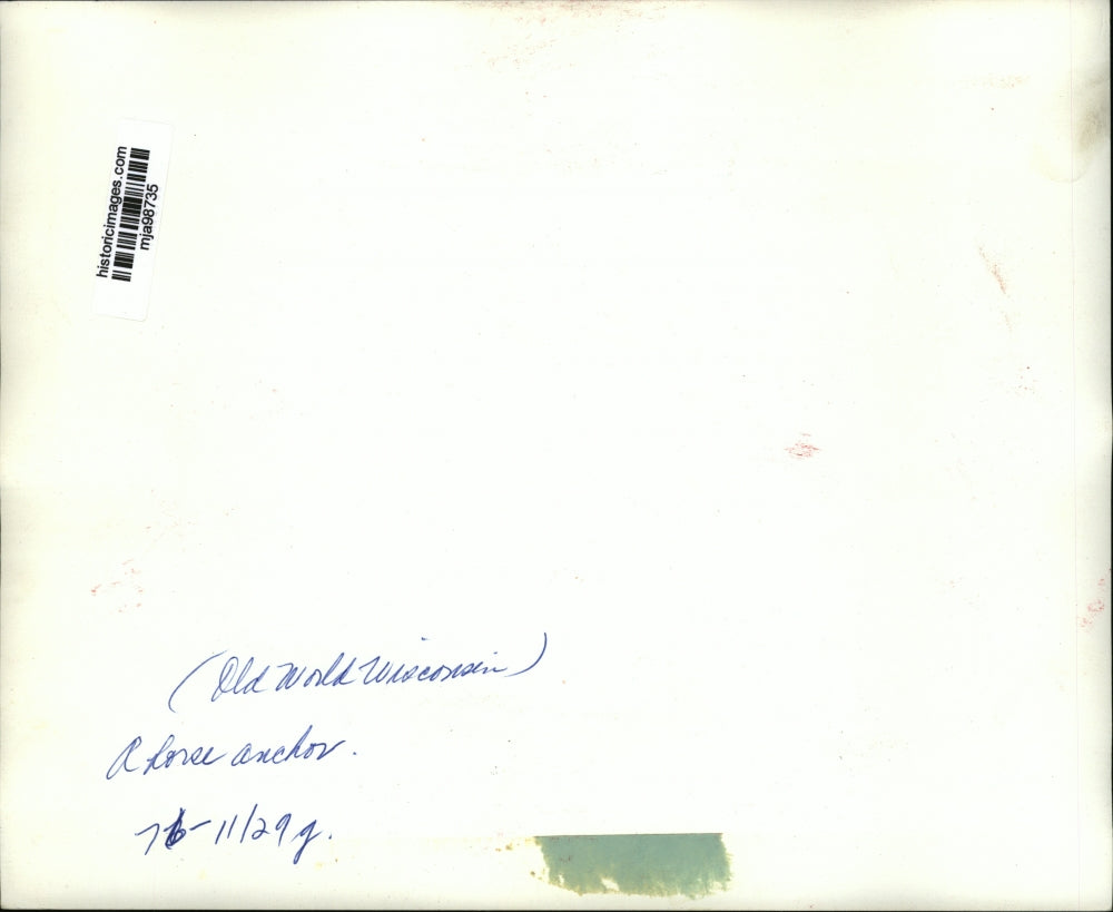 1976 Press Photo A Horse Anchor, Old World Wisconsin Museum - mja98735