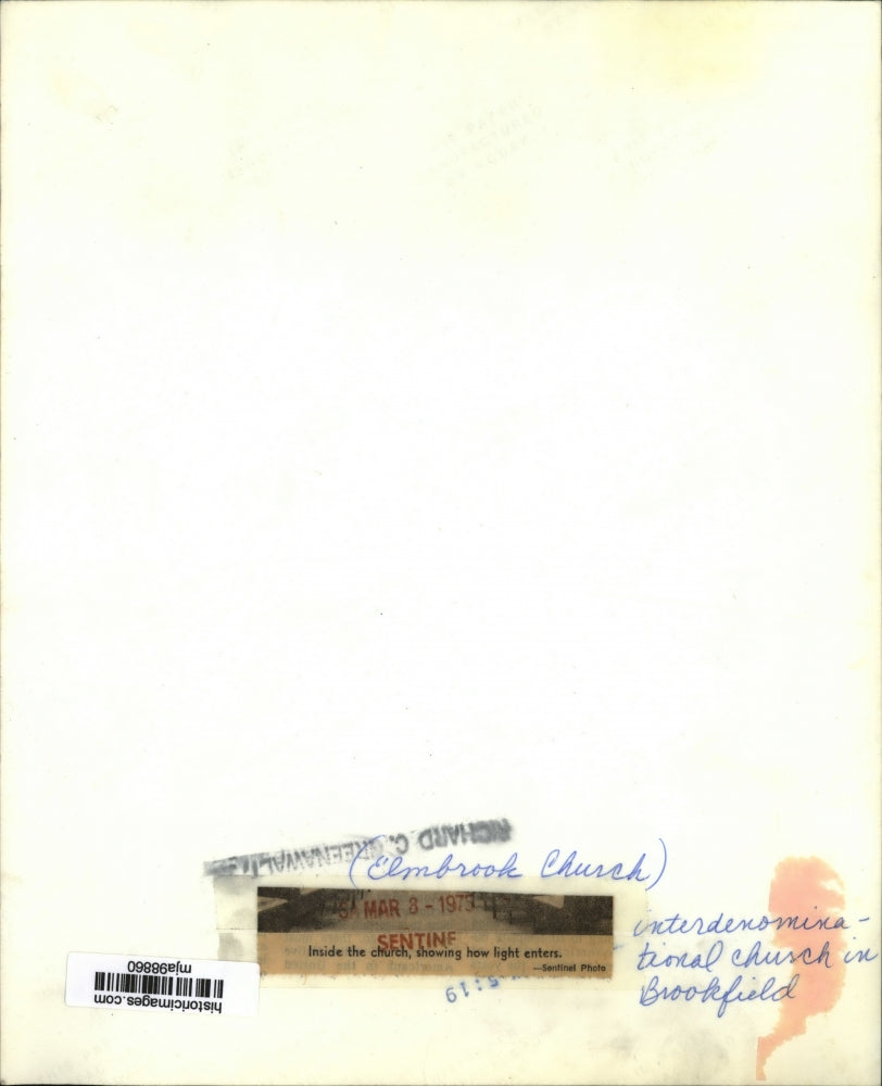 1975 Press Photo The light effects of Elmbrook Church, Brookfield, Wisconsin