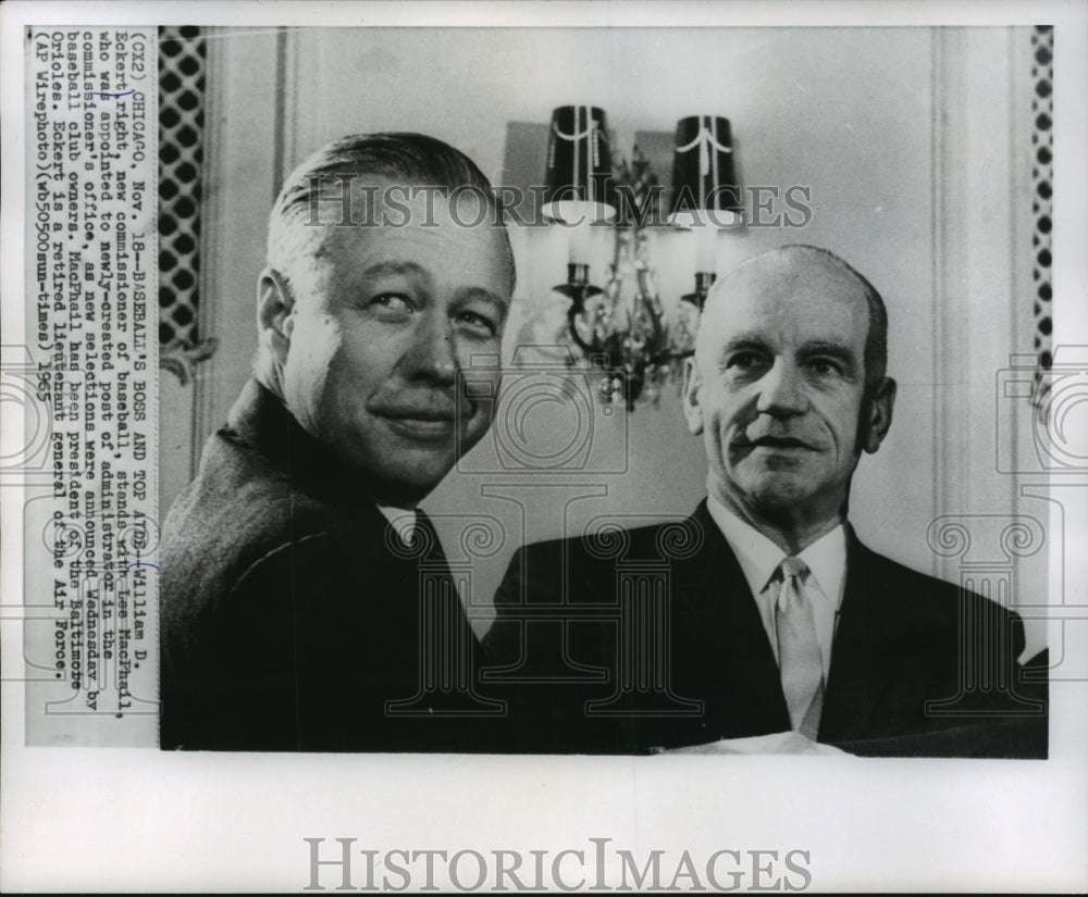 1965 Press William Eckert, was appointed to be the new baseball commissioner- Historic Images