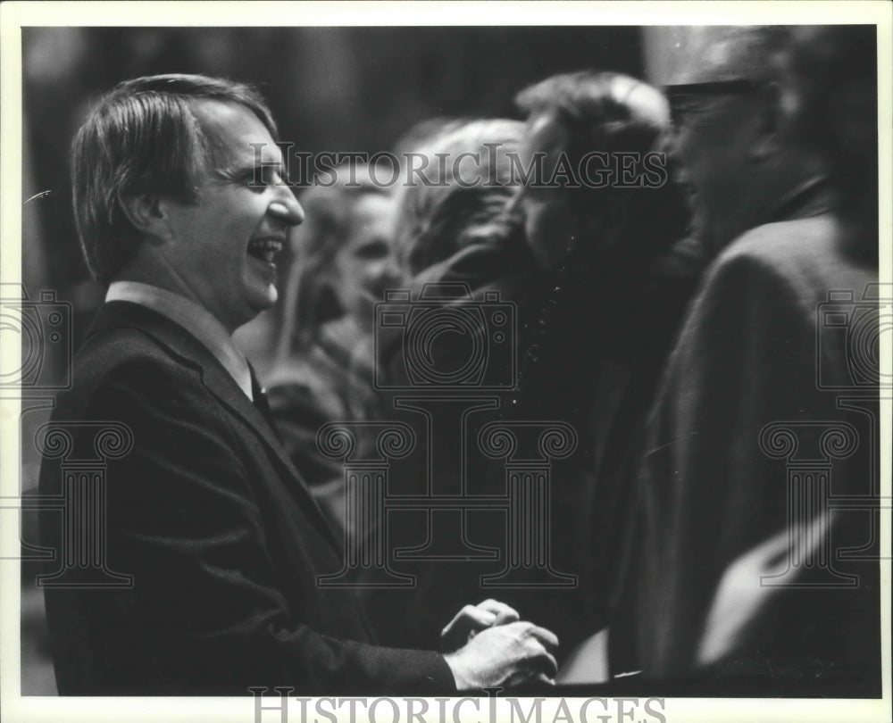 1983 Press Photo Anthony Earl at Inauguration for Governor of Wisconsin- Historic Images