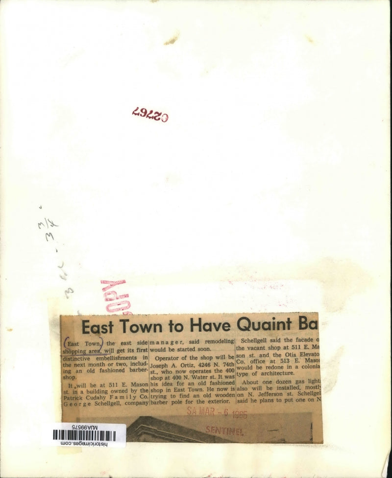 Load image into Gallery viewer, 1965 Press Photo East Town Shopping Area to get First Distinctive Embellishments

