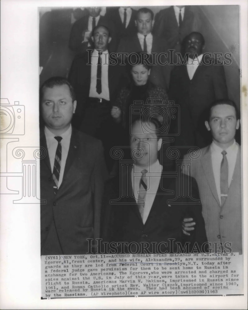 Load image into Gallery viewer, 1963 Press Photo Accused Russian Spy Ivan D. Egorov after Court Apperance
