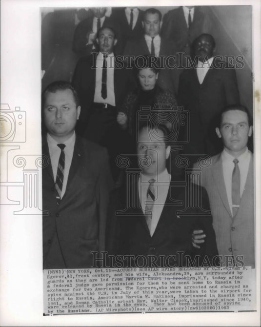 1963 Press Photo Accused Russian Spy Ivan D. Egorov after Court Apperance