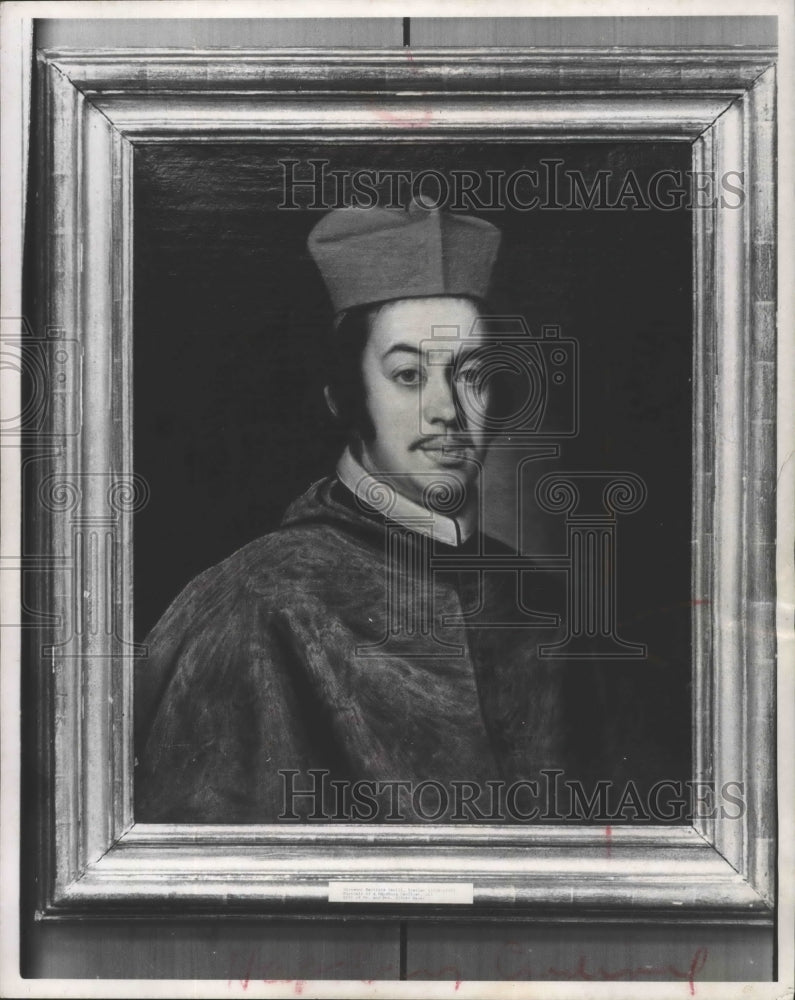 1962 Press Photo Painting of a Hapsburg Cardinal Gifted to Milwaukee Art Center
