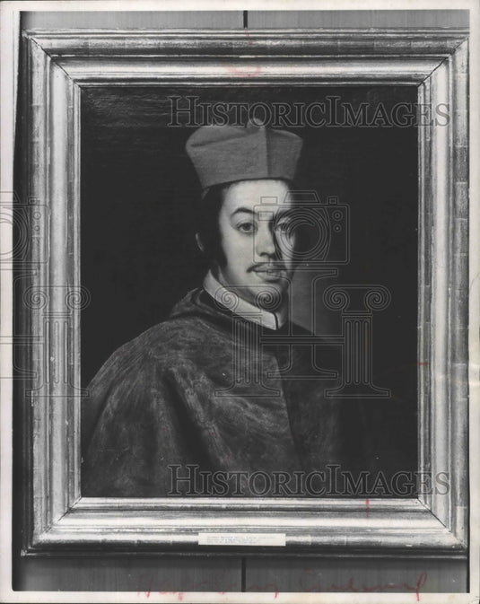 1962 Press Photo Painting of a Hapsburg Cardinal Gifted to Milwaukee Art Center