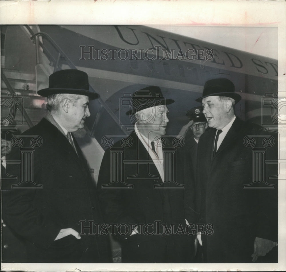 1965 Press Photo American Delegation to Winston Churchill Funeral - mjb00641