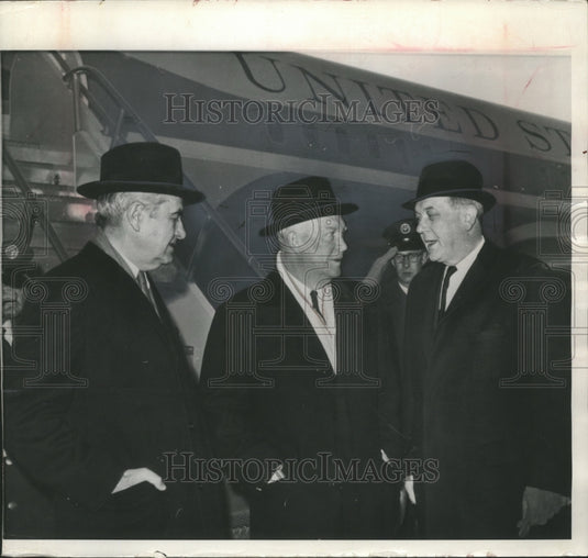 1965 Press Photo American Delegation to Winston Churchill Funeral - mjb00641