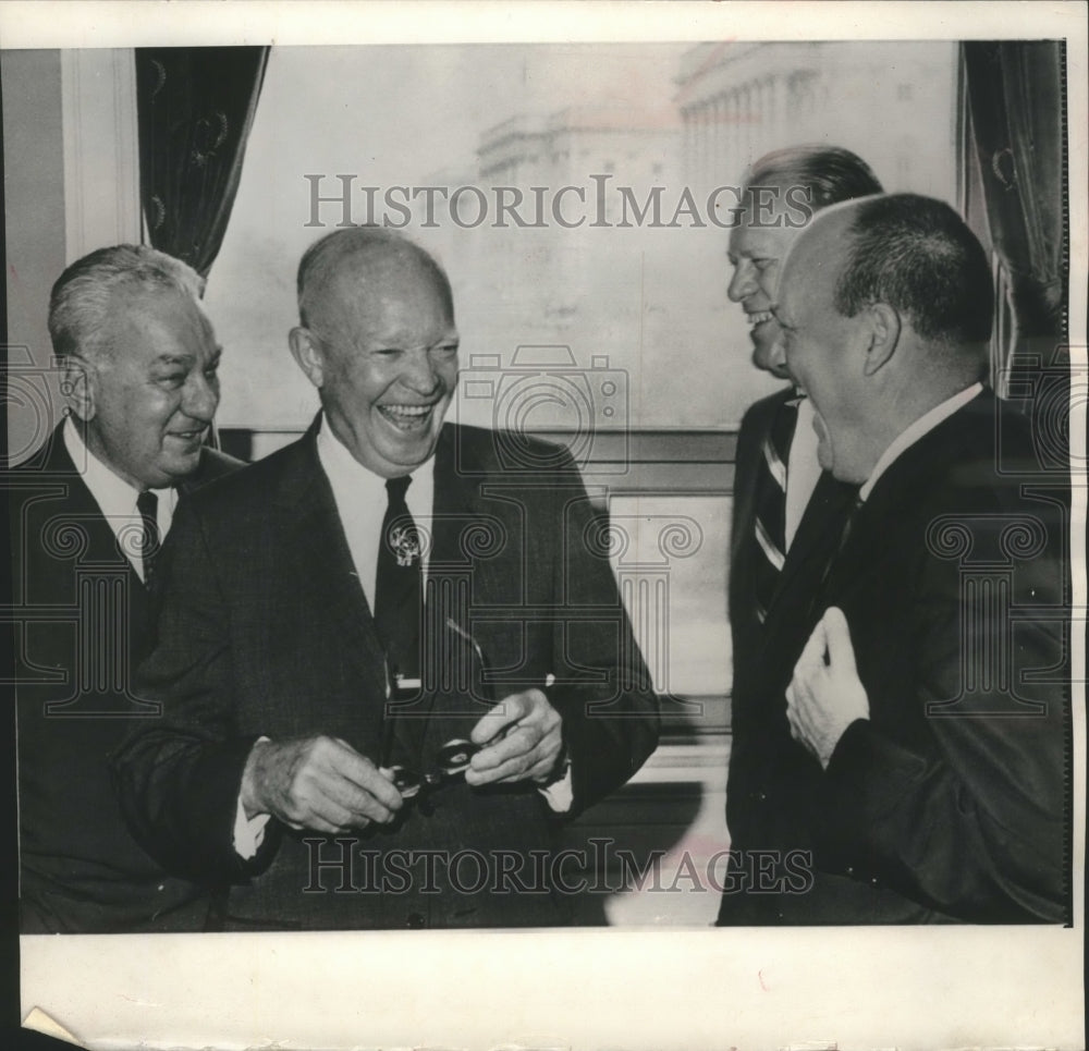 1965 Press Photo Dwight Eisenhower, Charles Halleck, Gerald Ford, Rep. Laird- Historic Images