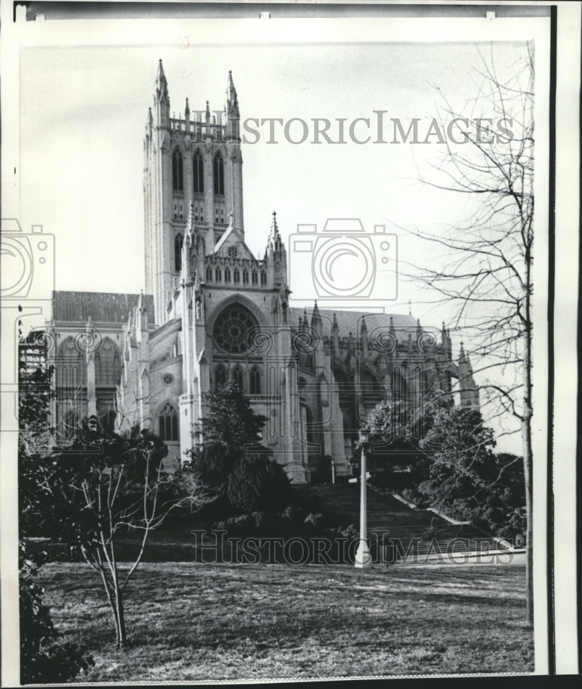 1969 Press Photo Washington National Cathedral, funeral for Dwight D. Eisenhower- Historic Images