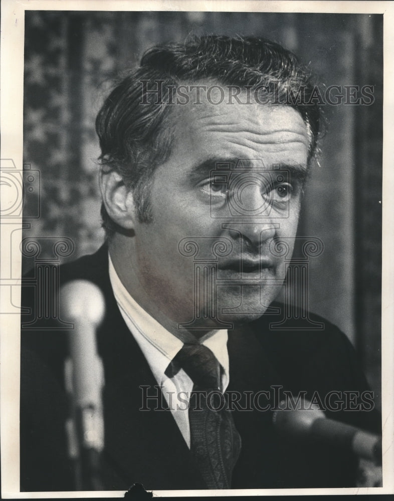 1973 Press Photo Sen. Thomas Eagleton in Milwaukee - mjb01166