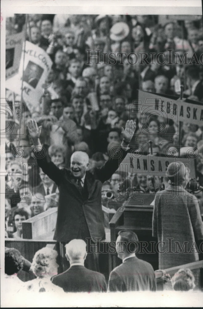 1964 Press Photo President Eisenhower at Republican Convention in San Francisco- Historic Images