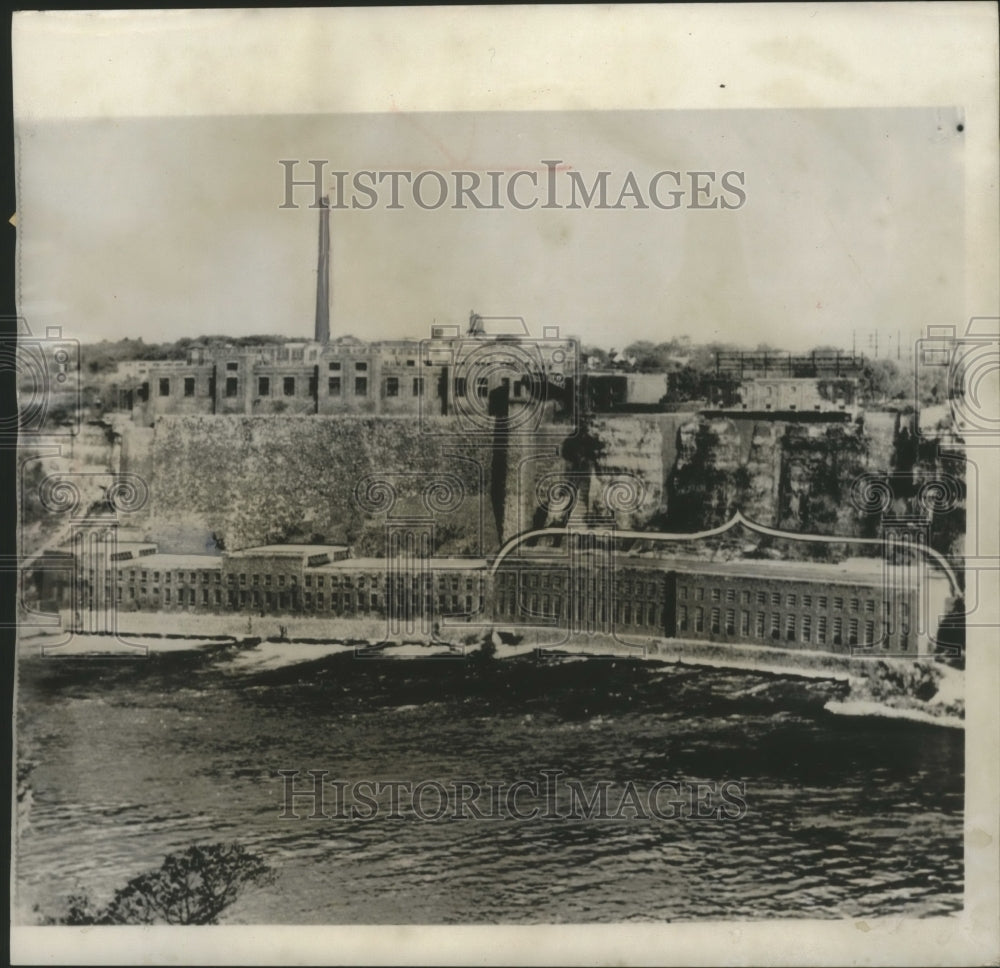  Press Photo Three Rockfalls Smash Power Station Near Niagara Falls- Historic Images