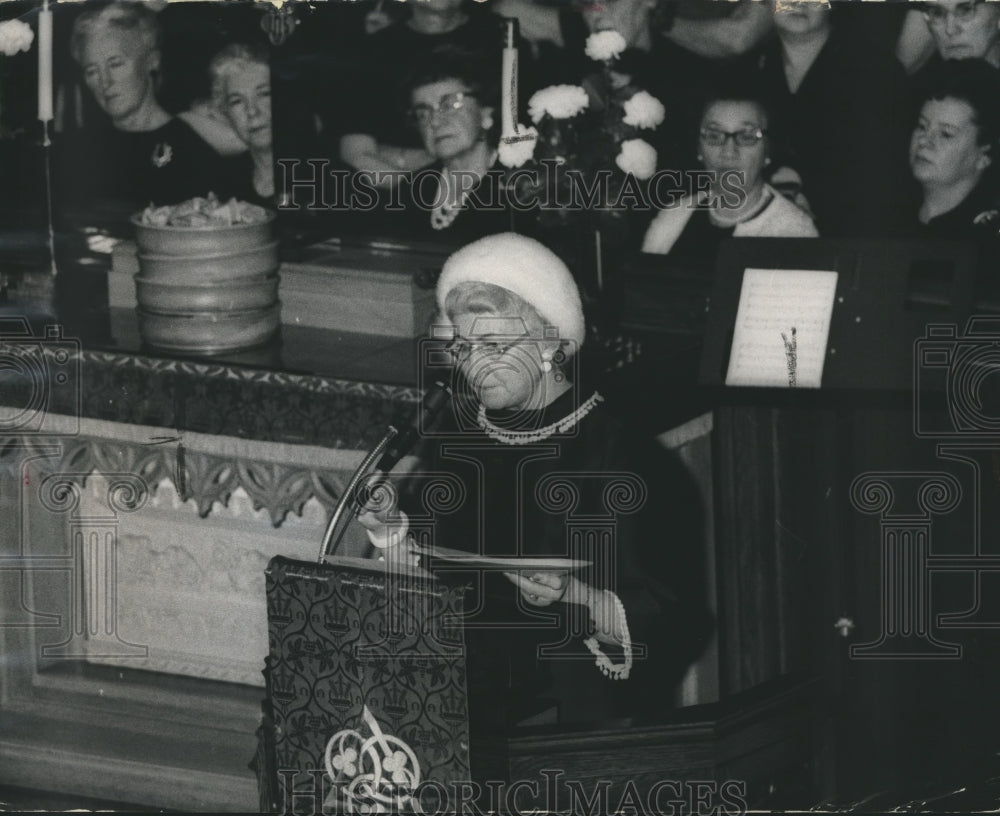 1968 Press Photo Mrs. James Dolbey spoke at the Church Women United gathering