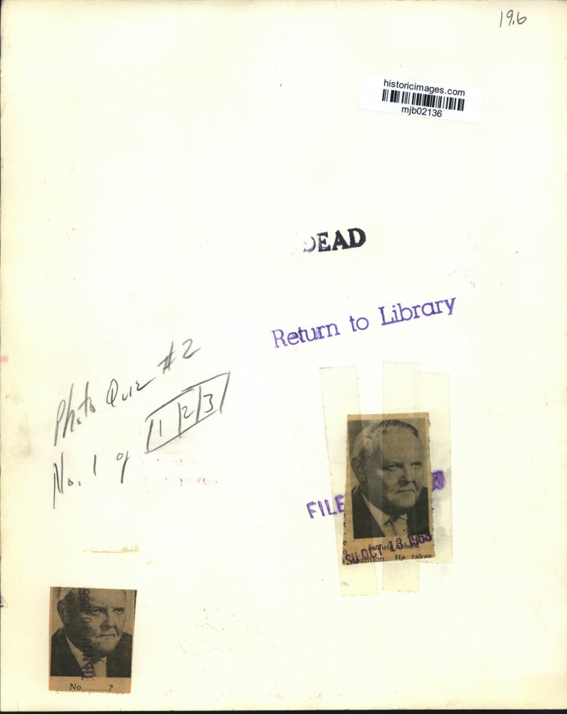 1963 Press Photo Ludwig Erhard, Chancellor of Federal Republic of Germany