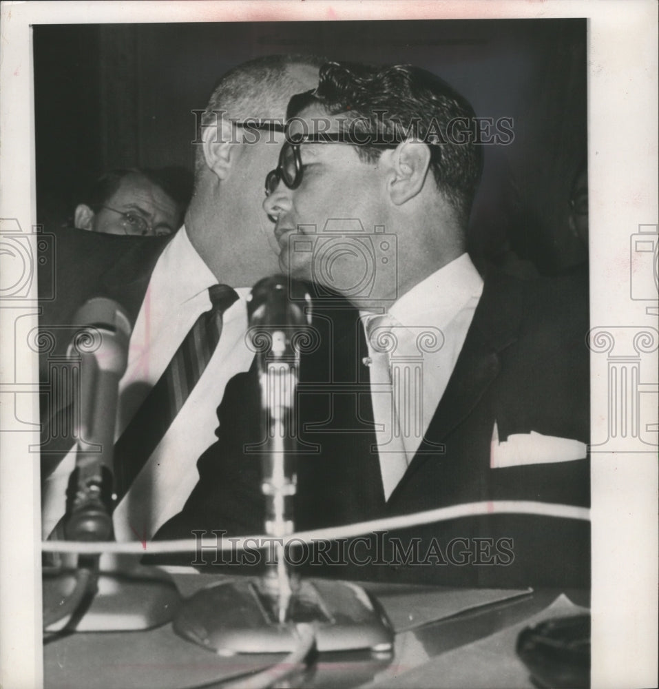 1963 Press Photo Billie Sol Estes, Jack Bryant, Washington Senate Subcommittee