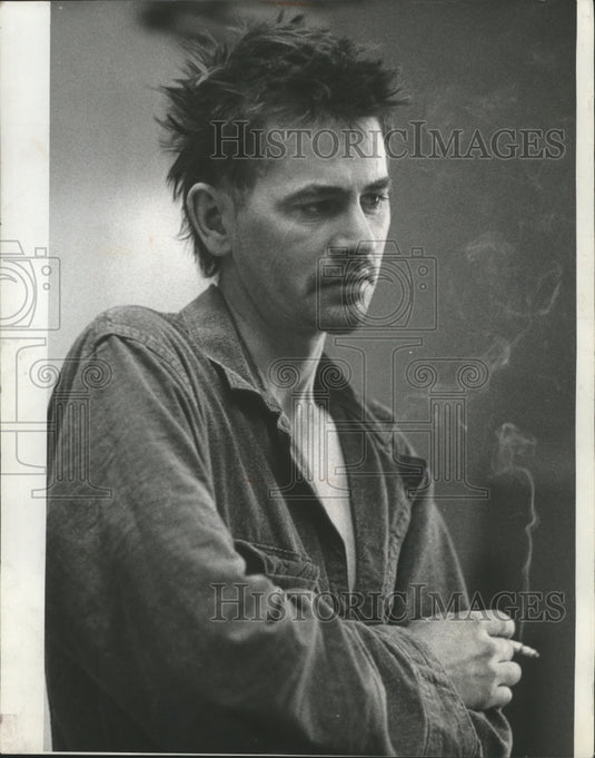 1972 Press Photo Howard Fairfield in state prison for failure to support family