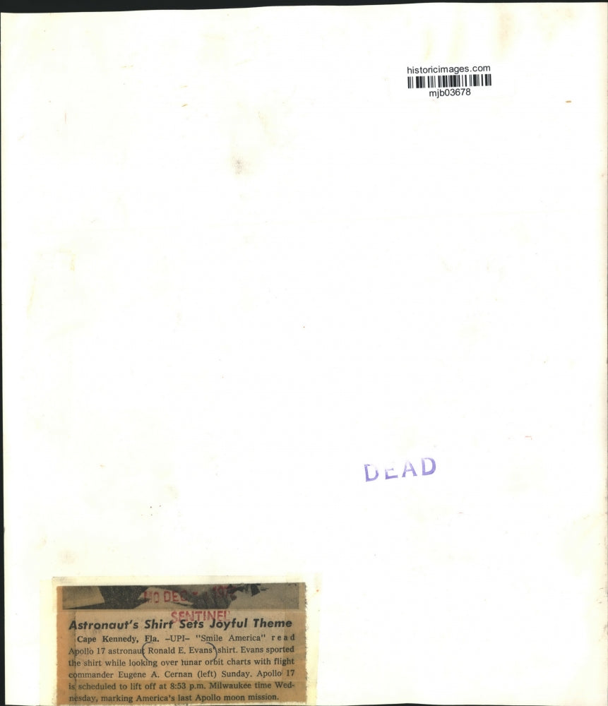 1972 Press Photo Astronaut Ronald Evans and Eugene Cernan in Cape Kennedy