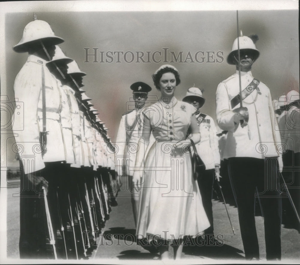 1955 Press Photo Princess Margaret of Great Britain Port of Spain first visit