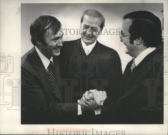 1974 Press Photo Judges Terrence T. Evans, Hugh R. O'Connell, William Jennaro- Historic Images