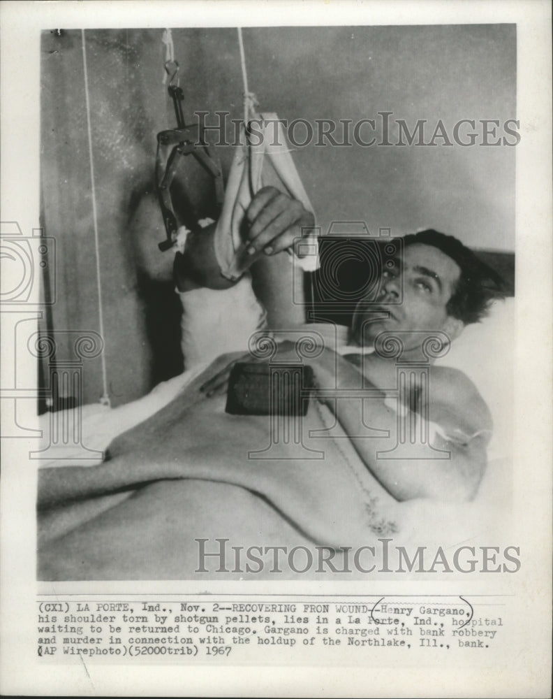 Load image into Gallery viewer, 1967 Press Photo Henry Gargano, Charged with Bank Robbery in Illinois

