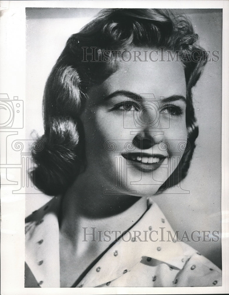 1956 Press Photo Jennie Ann Lindstrom, 17, daughter of Ingrid Bergman - Historic Images