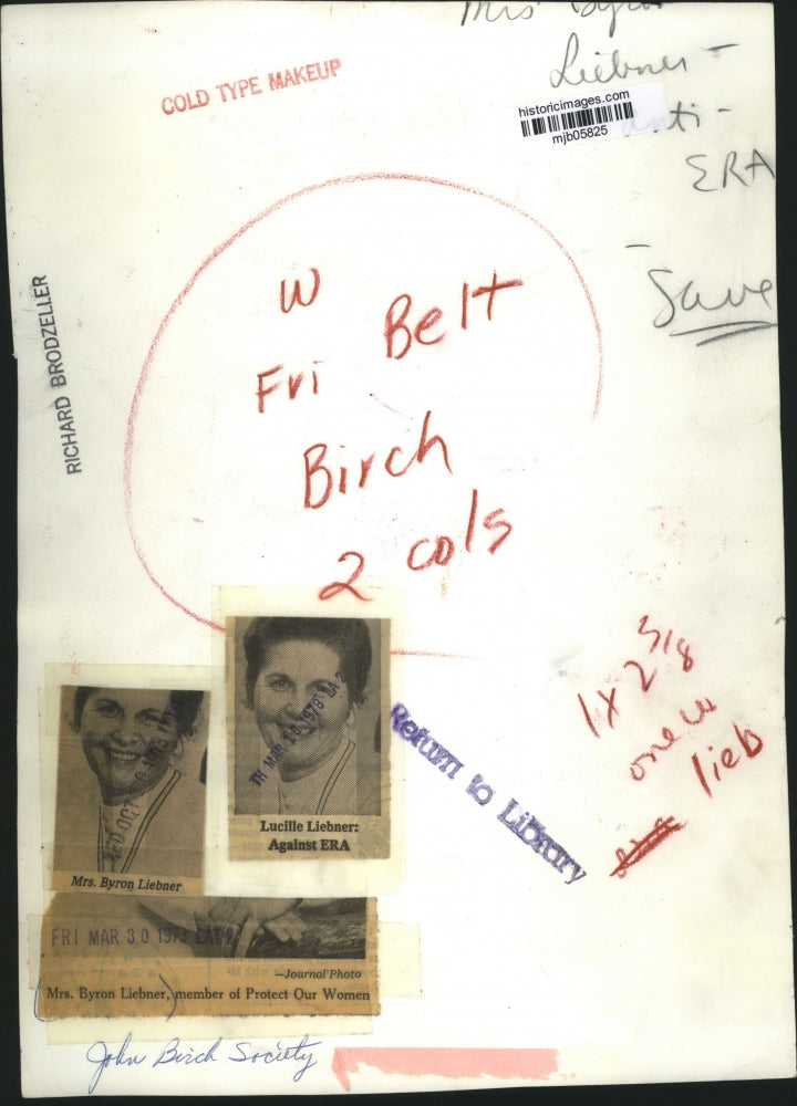 1973 Press Photo Mrs. Byron Liebner, member of Protect Our Women - mjb05825