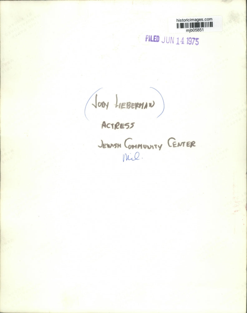 1975 Press Photo Jody Lieberman actress, at Jewish Community Center, Milwaukee