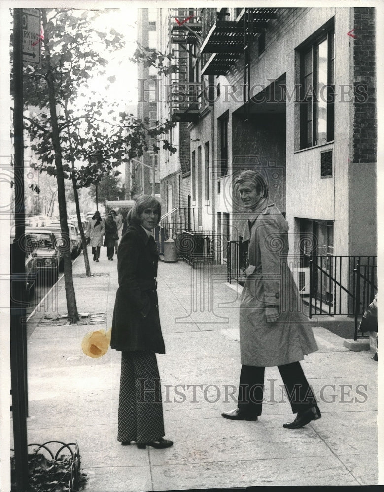 1973 Press Photo New York City Mayor John Lindsay and Wife Mary - mjb06040