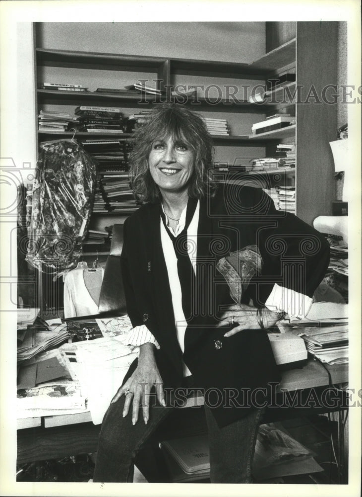 1985 Press Photo Carole Little, Fashion Designer - mjb06146